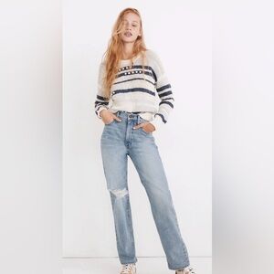 Madewell Perfect Vintage Straight Jeans | 28T | High Rise | Light Wash |